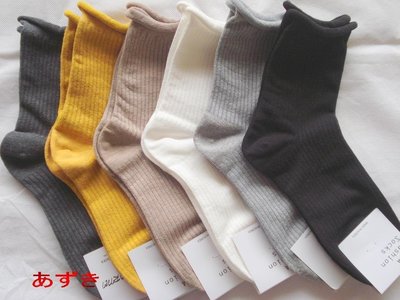 韓國直送-直紋x單色  隨性 不收邊寬口襪系列-特39 .任選3雙111 [男女通用款]