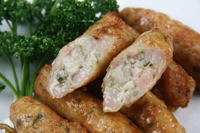 【家常菜系列】安平蝦捲(10入) 約500g~不用到台南也可吃到道地的蝦捲~蝦肉的鮮芹菜蔥的香馬蹄丁的不膩