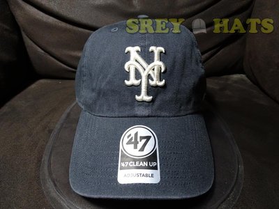 [SREY帽屋]預購＊47 Brand CLEAN UP MLB 紐約大都會 鐵灰 經典LOGO 美國純正 棒球帽老帽