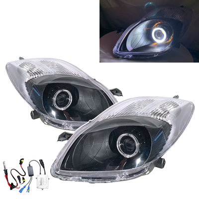 卡嗶車燈 適用於 DAIHATSU 大發 Charade XP90 11-13 光導LED光圈HID魚眼 大燈 黑框