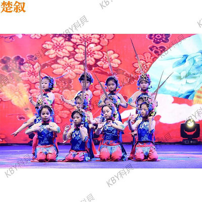 成人新款民族京劇戲曲花木蘭俏花旦演出服裝兒童小花旦表演服舞蹈-kby科貝