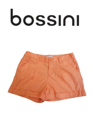 都會名牌~【bossini】白色圓點粉橘色休閒短褲 ~ G22