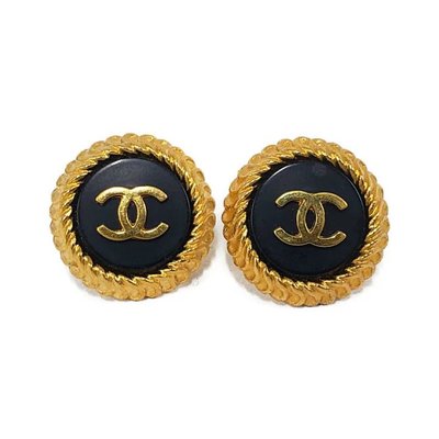 Chanel 古董耳環，Chanel cc logo 耳環2.7cm