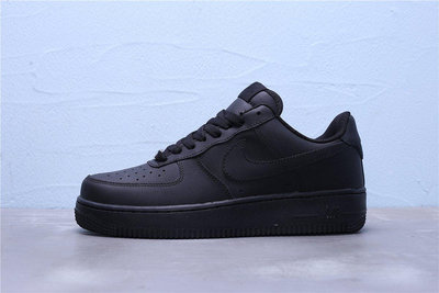 Nike Air Force 1 07 皮革 全黑 休閒運動板鞋 男女鞋 315122-001【ADIDAS x NIKE】