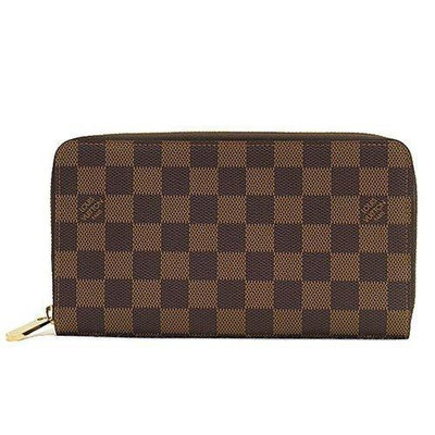 Louis Vuitton LV N60003 棋盤格紋護照信用卡拉鍊長夾