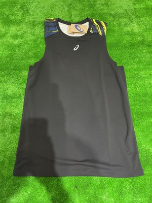 棒球世界全新 Asics 亞瑟士籃球衣背心2063A284-001黑色特價