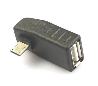 [已含稅]左彎頭 MICRO USB 5PIN轉USB母 手機平板OTG轉接頭 MICRO 5P轉USB- (2個一拍)