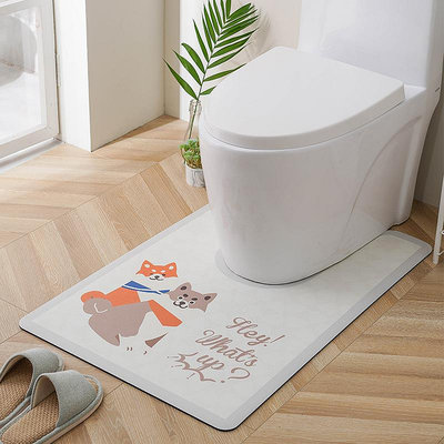 馬桶U型腳墊PVC浴室吸水地墊衛生間防滑墊衛浴洗澡廁所地毯門墊