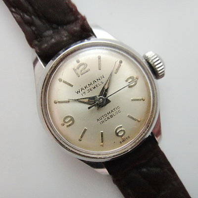 【timekeeper】 70年代瑞士製Wakmann(Breitling)威克曼17石不鏽鋼自動女錶(免運)