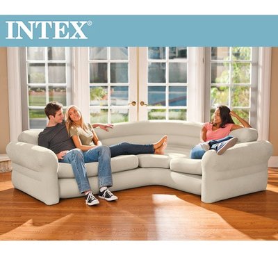 小江的店--【INTEX】超大充氣L型沙發椅 15030140(68575)（免運費）