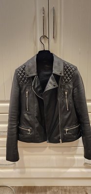 Allsaints 經典復古黑色騎士 皮衣外套 UK10