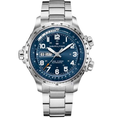 Hamilton 漢米爾頓Khaki X-Wind御風者自動腕錶-藍 H77765141