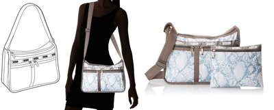 LeSportsac 7507 Deluxe Everyday Bag 肩背包 斜背包 含收納袋 #E29268