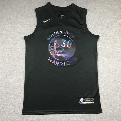 史蒂芬·柯瑞 （Stephen Curry） NBA金州勇士隊 彩虹版 黑色 球衣30號