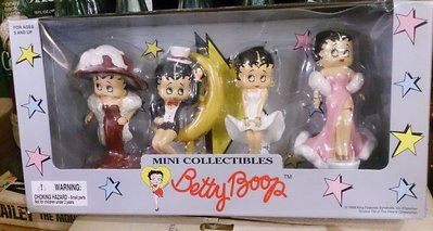 Betty Boop / 貝蒂娃娃 公仔 套組(B) : 收藏 貝蒂 卡通 懷舊 裝飾 公仔 套組 玩偶