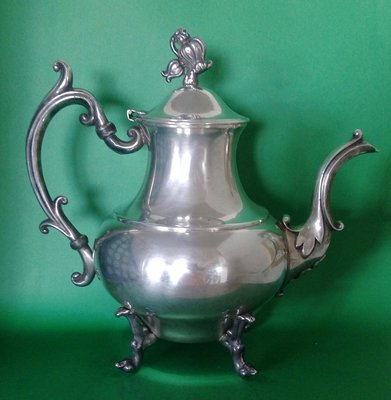 285高級英格蘭鍍銀壺Vintage Antique Silverplate Teapot Aged Patina