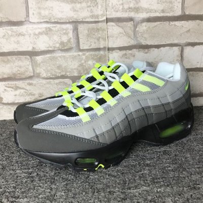 Nike Air Max 95 OG NEON 灰 螢光綠 全氣墊 3M 554970-071 一元起標.