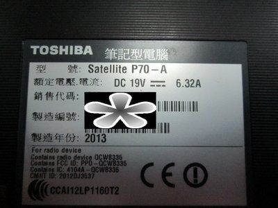 台中筆電維修：東芝 TOSHIBA P70-A 筆電泡水不開機,時開時不開,會自動斷電,顯卡故障主機板維修