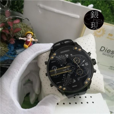#實拍 Diesel迪賽手錶DZ7348 MR. DADDY 2.0系列四時區黑金不銹鋼錶帶腕錶男錶氣質經典 三號店