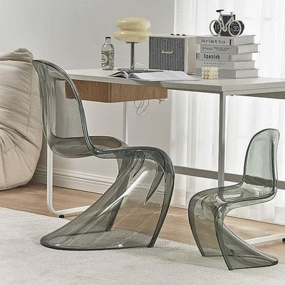 潘通椅亞克力椅子塑料透明餐椅代簡約家用創意設計師靠背凳