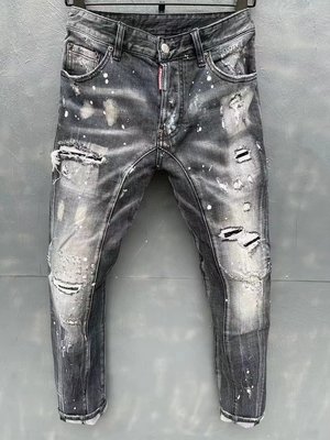 ☆DEZHOU BOY☆D2☆黑灰色水洗修身微彈牛仔褲 100％原廠商品 W663 DSQUARED 2