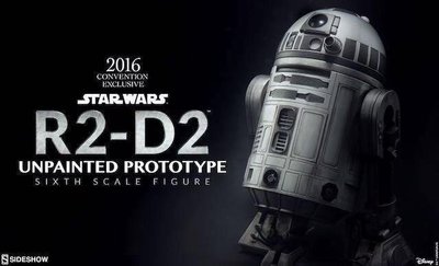 全新 Sideshow 星際大戰 會場限定 R2-D2 R2D2 未塗裝版