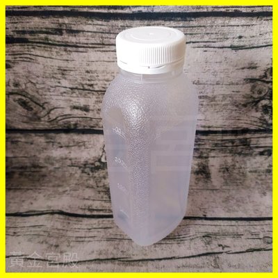 500cc 果汁瓶 5號PP塑膠瓶和瓶蓋 台灣製 耐熱耐酸鹼 水瓶 罐 水壺 杯 飲料檸檬豆奶牛奶 500ml 刻度