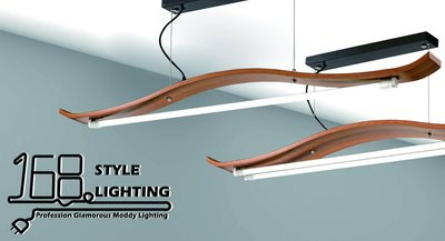 【168 Lighting】弓形設計《T8吊燈》（兩款）單燈GD 23460-5