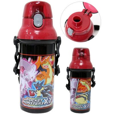 神奇寶貝Pokemon XY--480ML 彈跳式直飲保冷水壺 超夢 噴火龍 路卡利歐 兒童節  XY超進化組