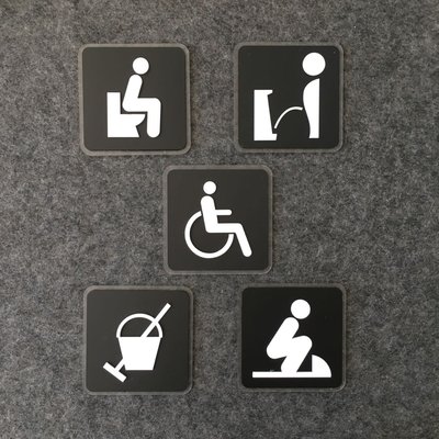 立體壓克力廁所無障礙工具間馬桶小便斗標示牌 指示牌 歡迎牌 商業空間 開店必備