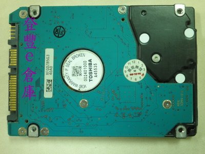 【登豐e倉庫】 DF103 Toshiba MK2561GSYN 250G SATA 電路板(整顆)硬碟