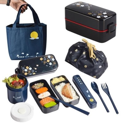 現貨熱銷-便當盒 日本ASVEL雙層飯盒便當盒日式餐盒可微波爐加熱塑膠 分隔午餐盒CFLP