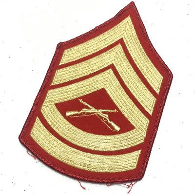 美軍公發 USMC 海軍陸戰隊 E-7 Gunnery Sergeant 階級臂章