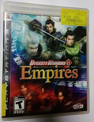 美國英文版 PS3 Dynasty Warriors 6 Empires 真 三國無雙 二手