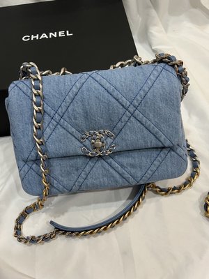 Chanel 19 牛仔單寧 小號 淺藍 $17xxxx