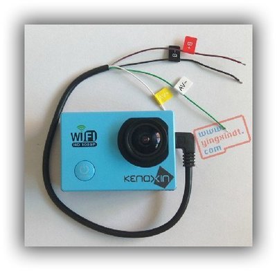 J022 SJ4000 運動攝影機 AV out 空拍 輸出線 Micro USB接頭 AV轉換輸出線