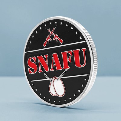 【紀念幣】FUBAR美國挑戰幣SNAFU硬幣 外國士兵紀念章扮酷帥炸創意把玩