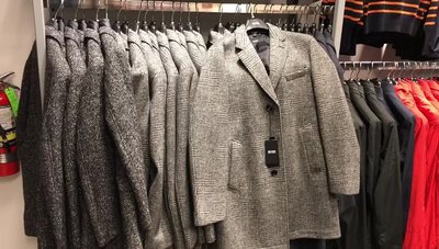 44碼Hugo Boss男士冬季黑色經典款都市西裝領75%羊毛呢子長款大衣