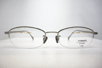 【中國眼鏡】TITANOS 帝王鈦 最高品質 日本製 純鈦 不過敏 不腐蝕 鏡框 鏡架 鈦鼻墊 半框 C018K 018