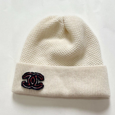 Chanel香奈兒黑白冷帽立體logo菠蘿冷帽9.8新正品針織帽子