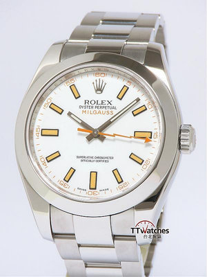 台北腕錶 Rolex 勞力士 Milgauss 116400 閃電針 抗磁錶 台灣保單 187628