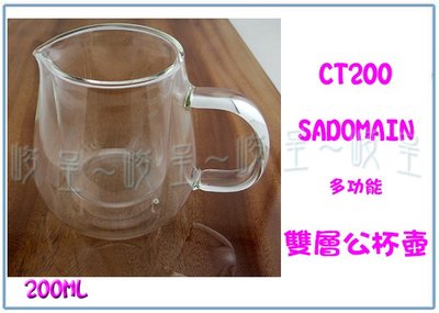 『峻 呈』(全台滿千免運 不含偏遠 可議價) 仙德曼 CT200 雙層公杯壺 200ml 玻璃杯 咖啡杯 茶壺 多功能
