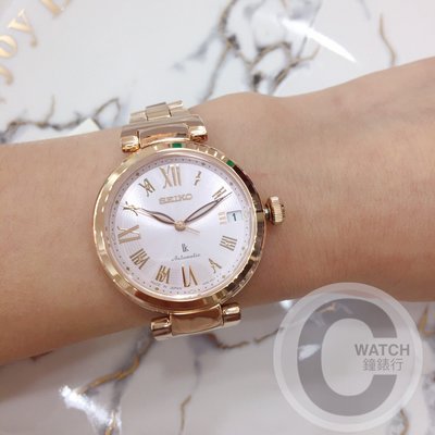 【公司貨附發票】SEIKO精工 LUKIA廣告款玫瑰金粉機械錶 女錶(SRP848J1) 4R35-02X0P