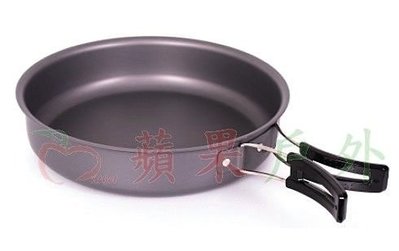 【犀牛 RHINO】K-38 鋁合金煎盤 煎鍋 平底鍋 (直徑22cm) 折疊式把手 附收納網袋