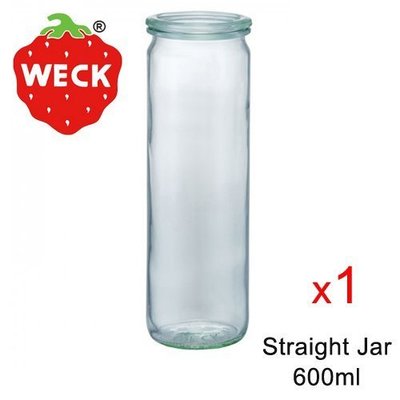 【U-style】德國Weck玻璃罐-Straight Jar 600ml (單入) / 密封罐花器
