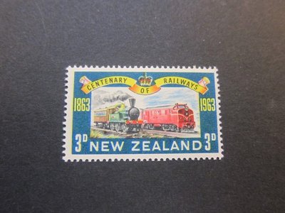 【雲品2】紐西蘭New Zealand 1963 Sc 362 train MNH 庫號#B535 88390