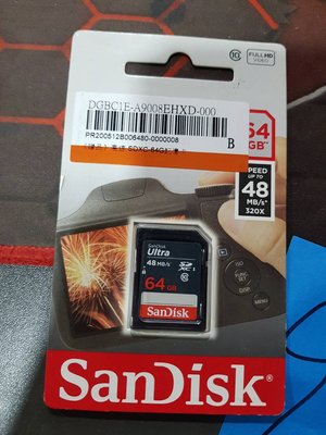 SanDisk Ultra SDHC 64GB 記憶卡 48MB/s 公司貨516416