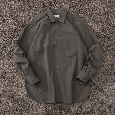 【MOMO全球購】nanamica Regular Collar Wind Shirt包芯紗長袖襯衫22aw