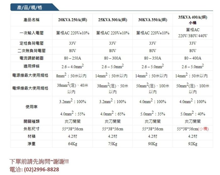 [晉茂五金] 台灣製造 20KVA//25KVA 電焊機 請先詢問價格和庫存