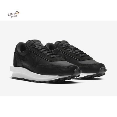 【正品】Sacai X Nike Ldwaffle Black Nylon Bv0073-002 黑 聯名